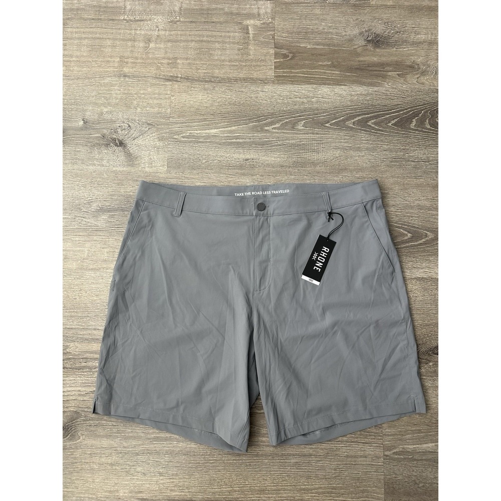 Rhone Resort 8" Shorts Mens 40 Smoked Pearl Gray Nylon Media Pocket Standard Fit
